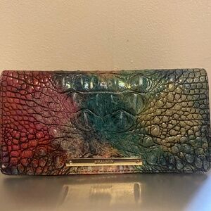 Brahmin Melbourne Ady Slim Bifold Wallet in Mystical Ombre Color. Style #K591708